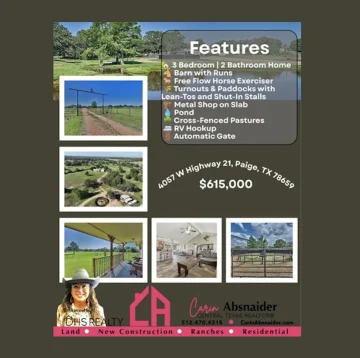 4realtyonly.com Carin Absnaider new listing 4057 W Highway 21 Paige